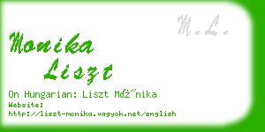 monika liszt business card